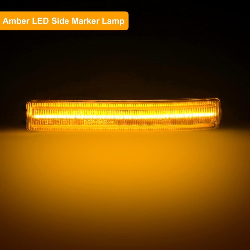 Aexploer Side Mirror Turn Signal Lights LED Assembly Compatible with F150 2009-2014/for Mark LT 2010-2014,Blink Turn Marker Lamp (Clear Len Yellow Light) - Image 2